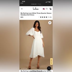 White Lulus Midi Dress